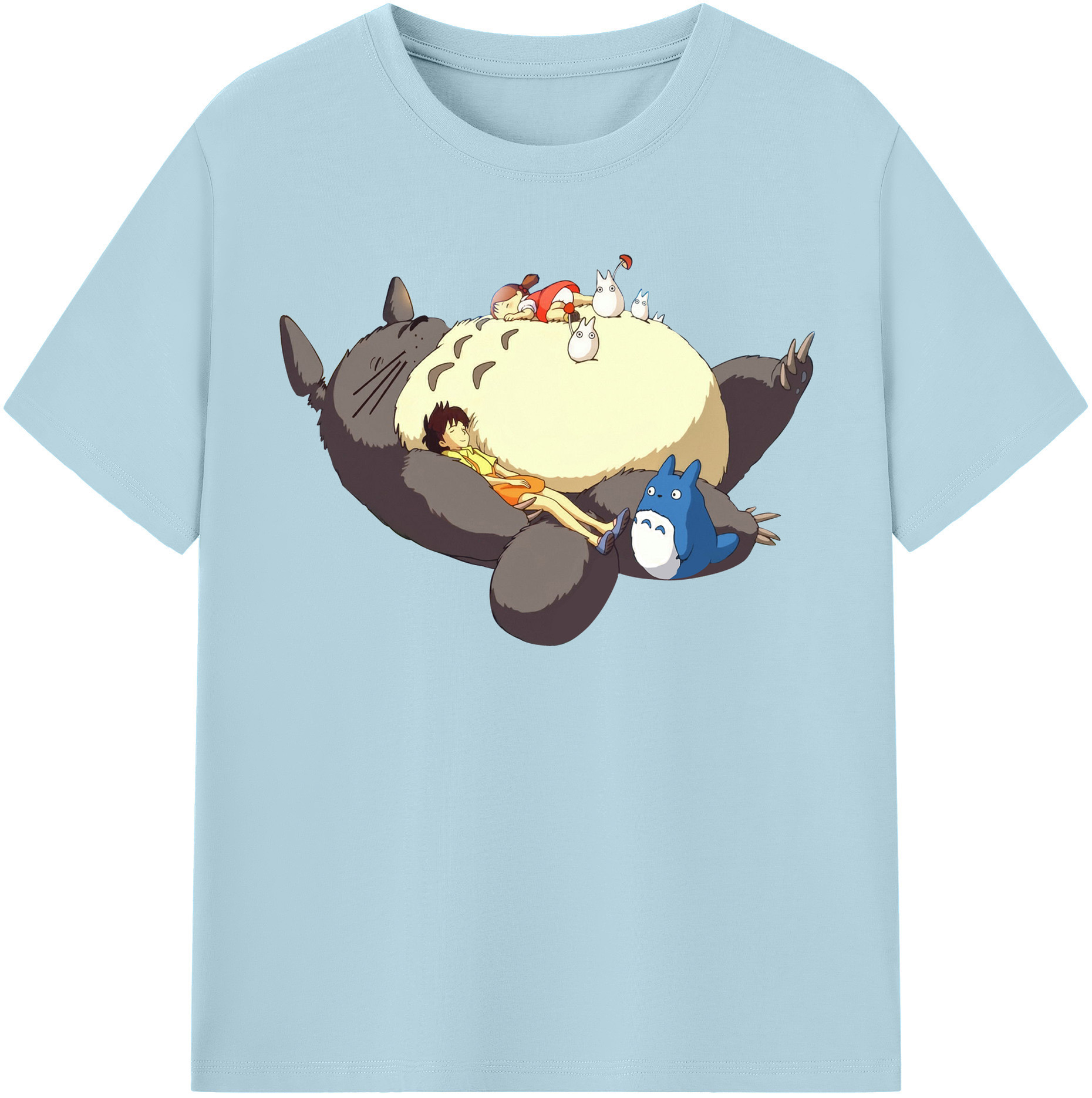（画像用） となりのトトロ 草壁メイ 草壁サツキ My Neighbor Totoro Satsuki Kusakabe Mei Kusakabe 綿100％半袖Tシャツ（フロントプリント）